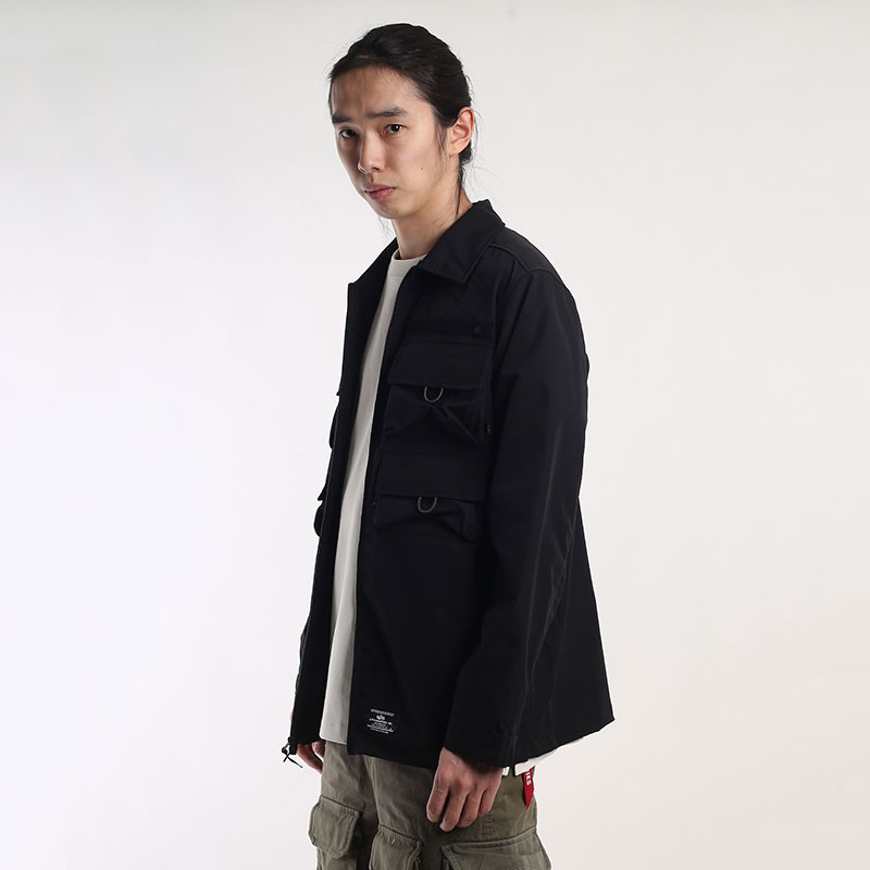 Мужская куртка Alpha Industries Nylon Cargo Shirt Jacket (MJN53000C1-black)  - цена, описание, фото 3